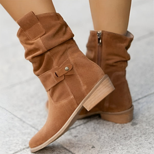 Women's Casual Ankle Boots with Soft Comfort Footbed
