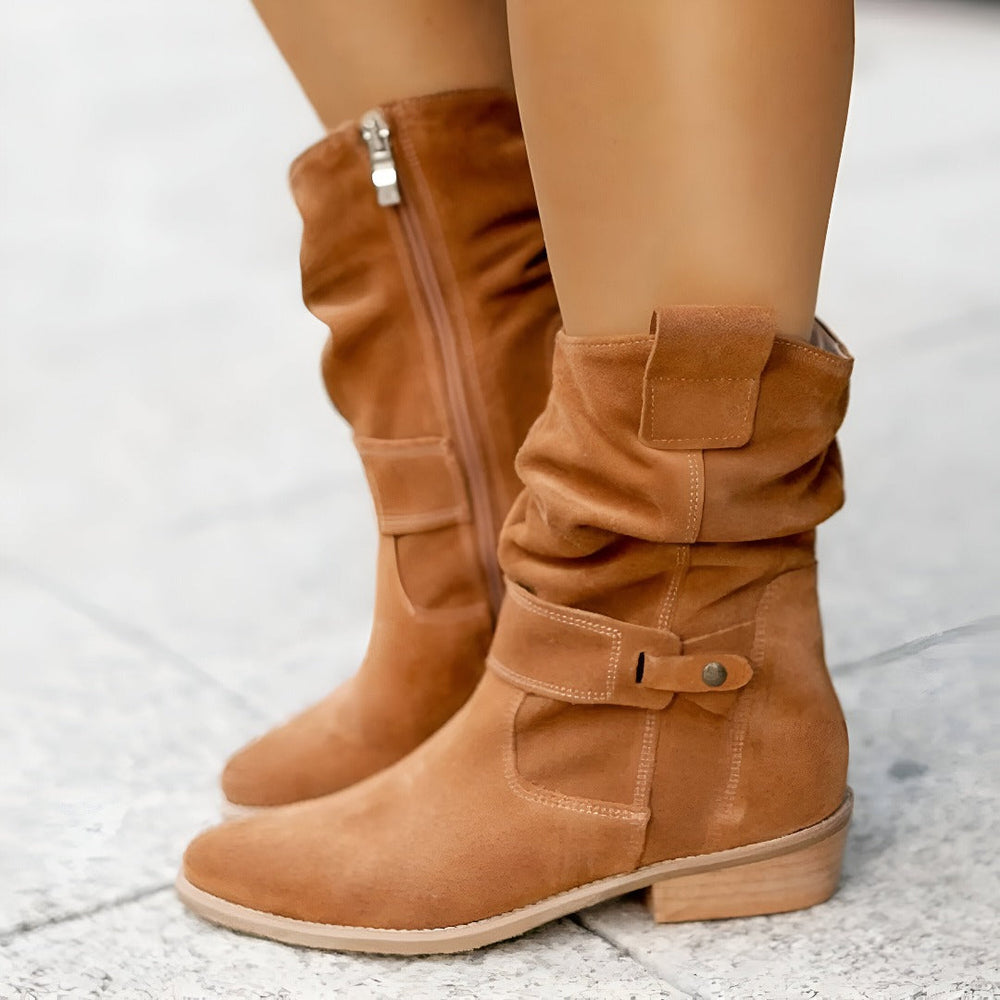 Women's Casual Ankle Boots with Soft Comfort Footbed