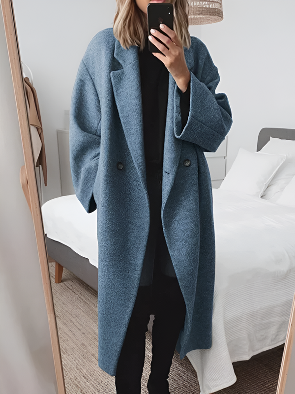 Abrigo largo de invierno oversized para mujer