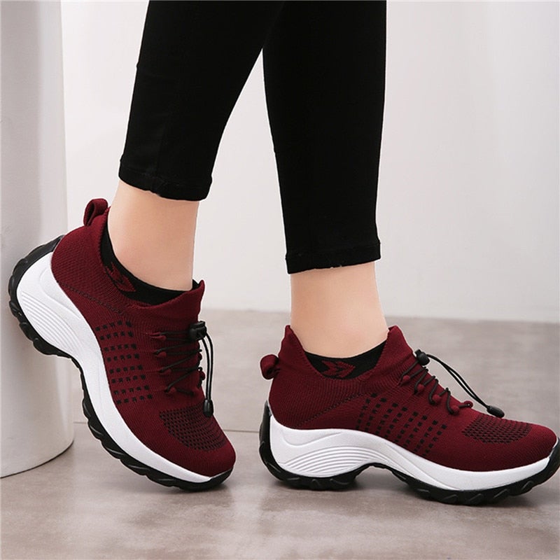 Zapatillas transpirables para mujer con amortiguación de aire para caminar