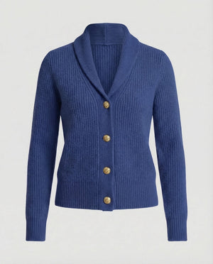 Women's Knit Cardigan with Lapel Collar