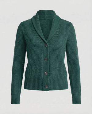 Women's Knit Cardigan with Lapel Collar