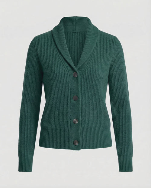Women's Knit Cardigan with Lapel Collar