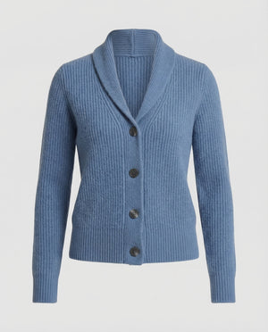 Women's Knit Cardigan with Lapel Collar