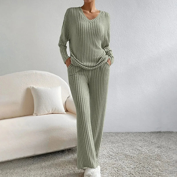 Cozy Knit Loungewear Set for Women