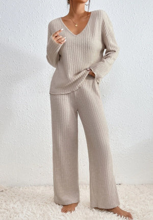 Cozy Knit Loungewear Set for Women