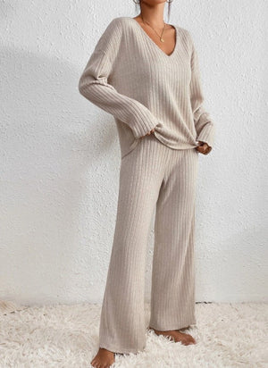 Cozy Knit Loungewear Set for Women
