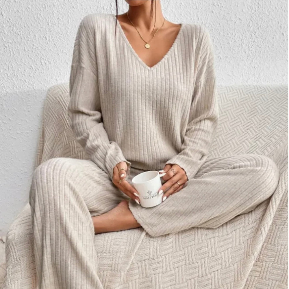 Cozy Knit Loungewear Set for Women