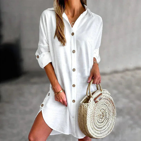 Women’s Button Down Mini Tuni Dress
