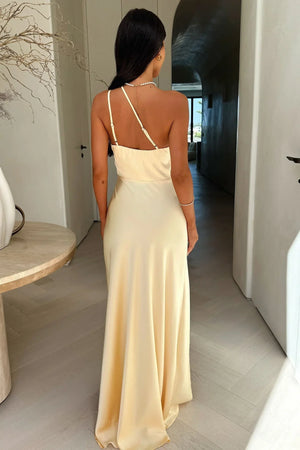 Women's Asymmetric Maxi Dress with Side Slit