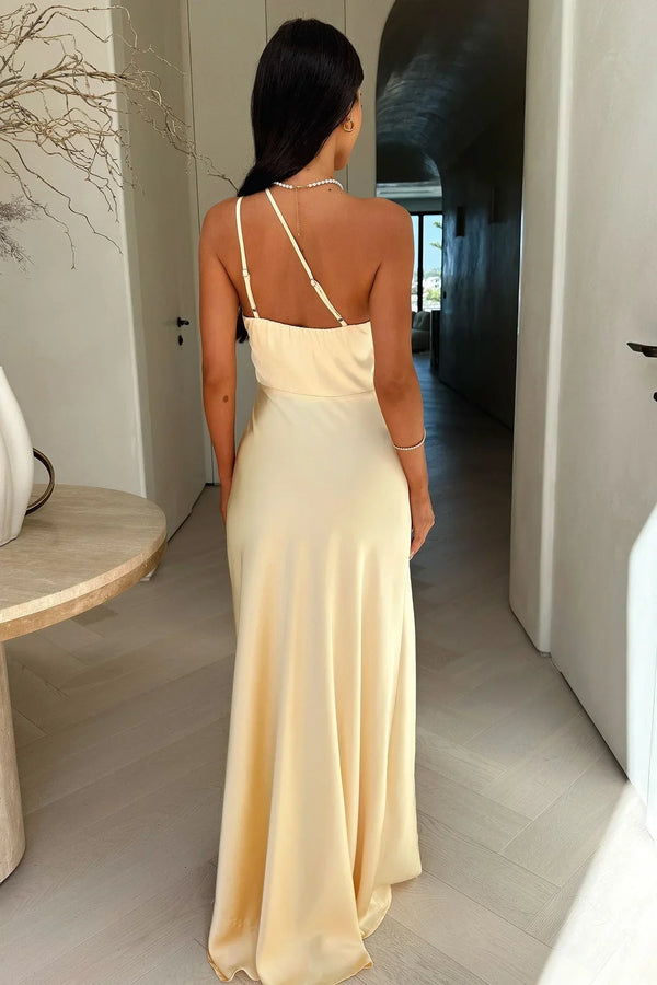 Women's Asymmetric Maxi Dress with Side Slit