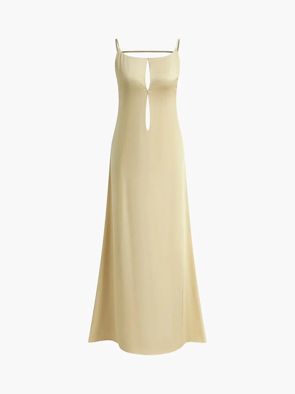 Elegant Open Back Maxi Dress for Women