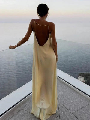 Elegant Open Back Maxi Dress for Women