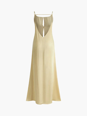 Elegant Open Back Maxi Dress for Women