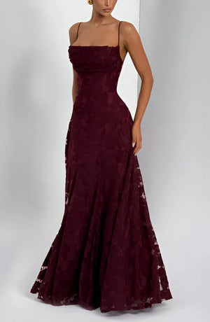 Women’s Lace Backless Maxi Evening Dress