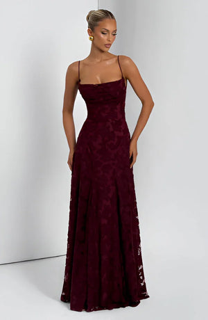 Women’s Lace Backless Maxi Evening Dress