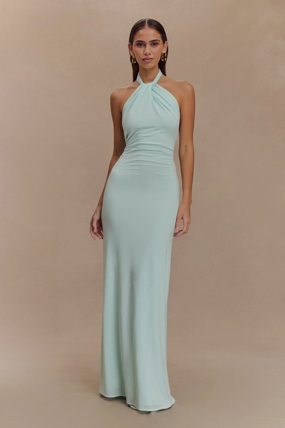 Elegant Halter Open Back Maxi Dress for Women