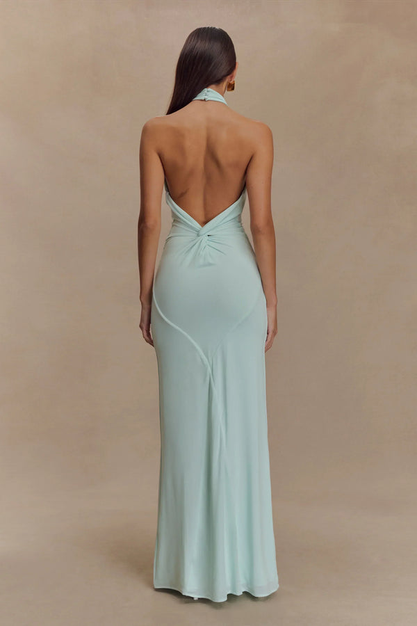 Elegant Halter Open Back Maxi Dress for Women