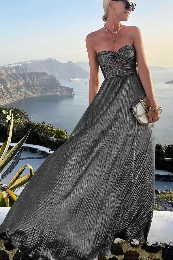 Strapless Shimmer Maxi Dress for Women
