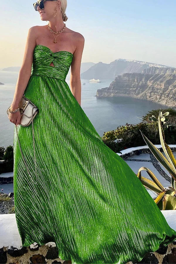 Strapless Shimmer Maxi Dress for Women