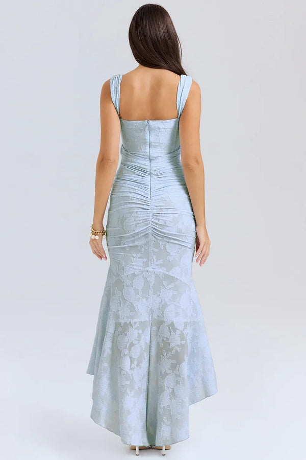 Elegant Ruched Mermaid Maxi Dress for Women