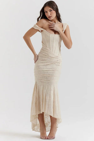 Elegant Ruched Mermaid Maxi Dress for Women