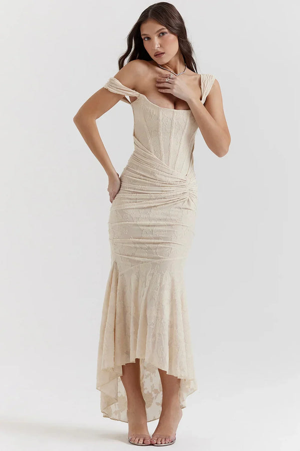 Elegant Ruched Mermaid Maxi Dress for Women