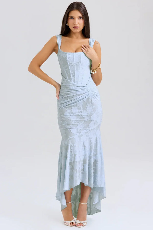 Elegant Ruched Mermaid Maxi Dress for Women