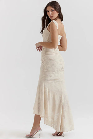 Elegant Ruched Mermaid Maxi Dress for Women