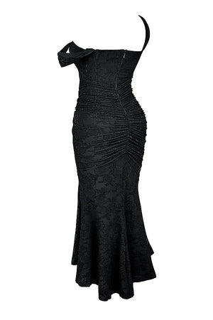 Elegant Ruched Mermaid Maxi Dress for Women
