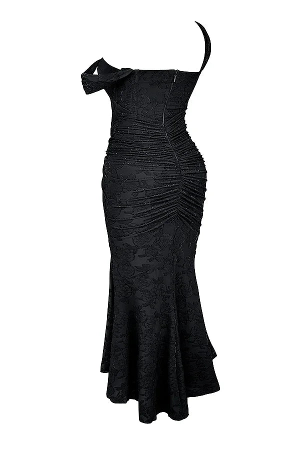 Elegant Ruched Mermaid Maxi Dress for Women