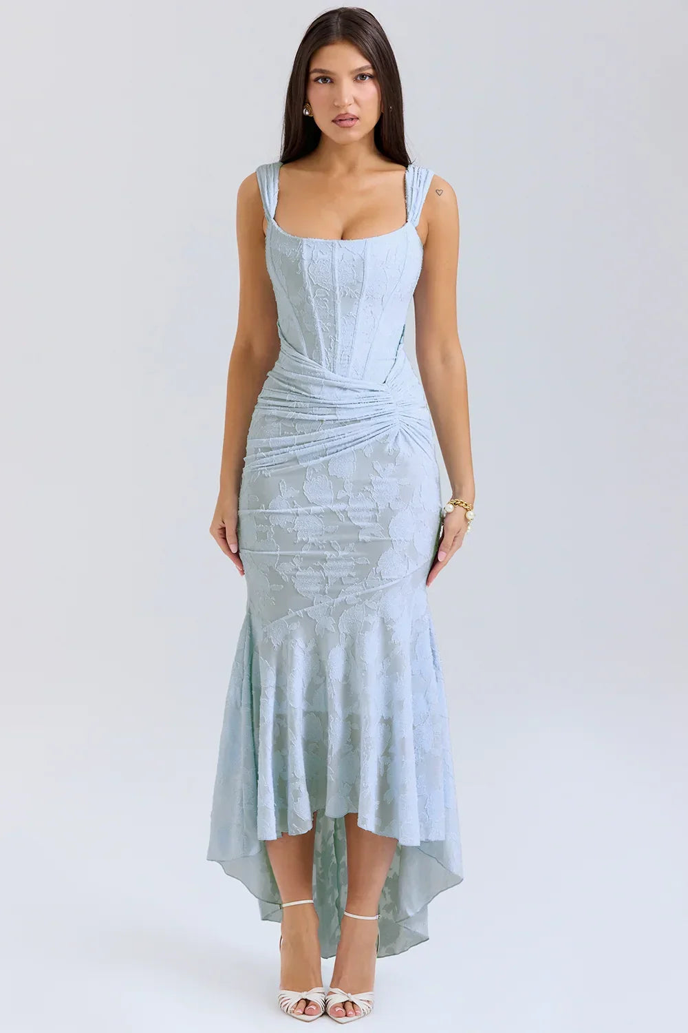 Elegant Ruched Mermaid Maxi Dress for Women