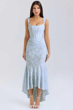 Elegant Ruched Mermaid Maxi Dress for Women