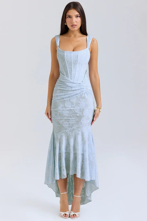 Elegant Ruched Mermaid Maxi Dress for Women