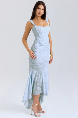 Elegant Ruched Mermaid Maxi Dress for Women