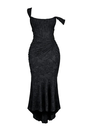 Elegant Ruched Mermaid Maxi Dress for Women