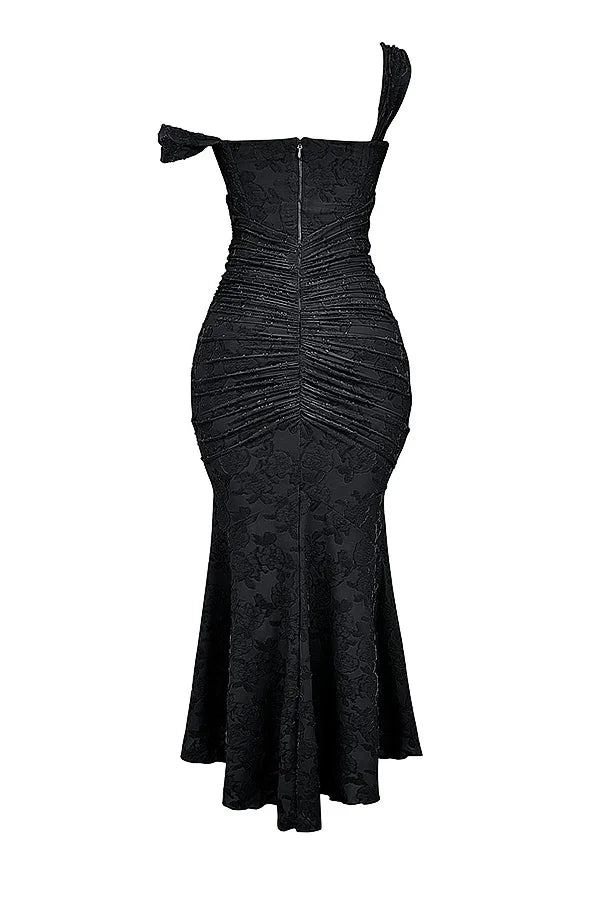 Elegant Ruched Mermaid Maxi Dress for Women