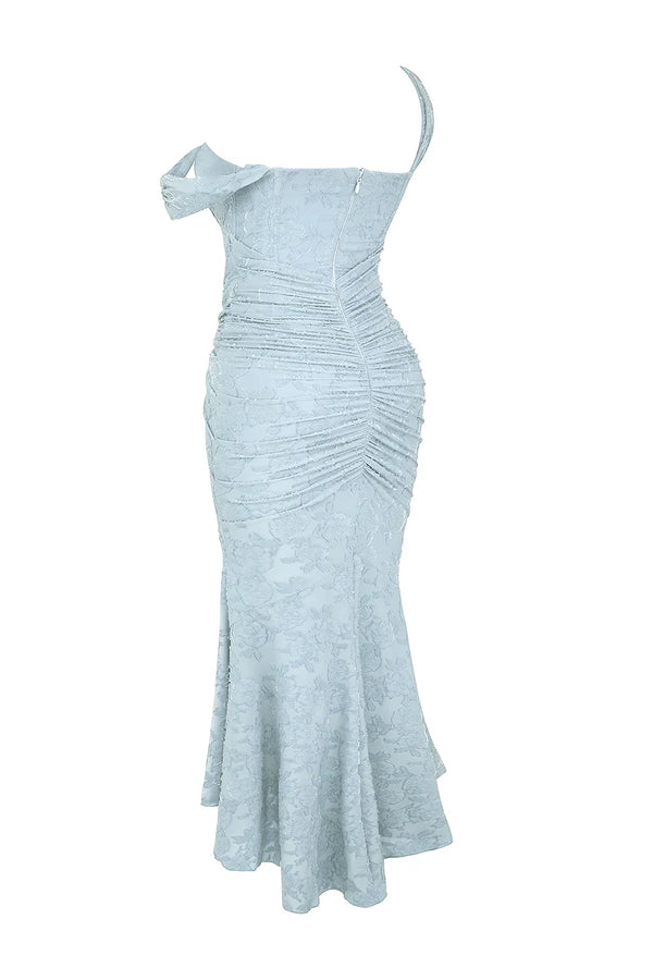 Elegant Ruched Mermaid Maxi Dress for Women