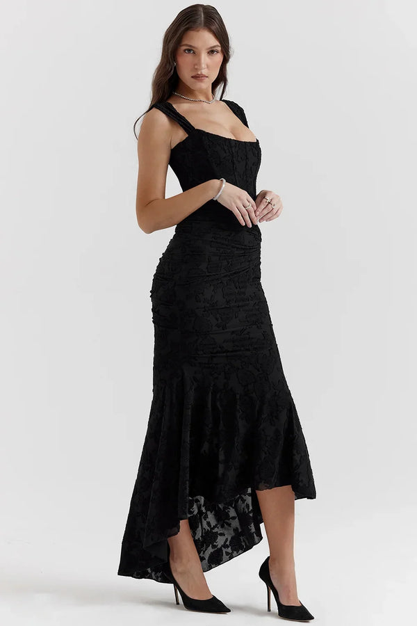 Elegant Ruched Mermaid Maxi Dress for Women