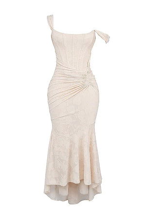 Elegant Ruched Mermaid Maxi Dress for Women