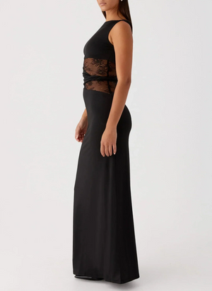 Elegant Lace Cut Out Sleeveless Maxi Dress for Women