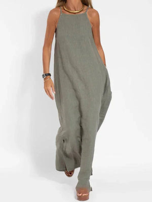 Sleeveless Side Slit Maxi Dress for Women