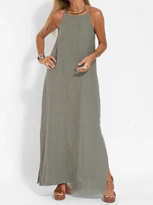 Sleeveless Side Slit Maxi Dress for Women