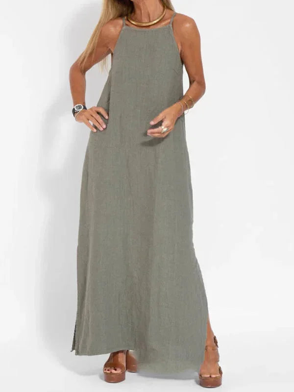 Sleeveless Side Slit Maxi Dress for Women