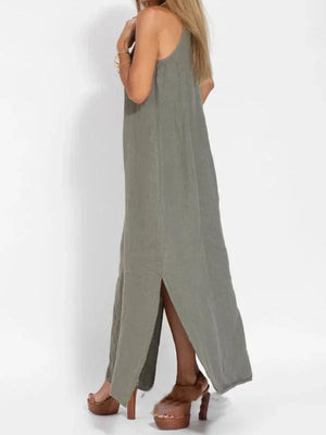 Sleeveless Side Slit Maxi Dress for Women