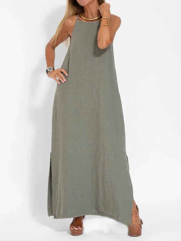 Sleeveless Side Slit Maxi Dress for Women