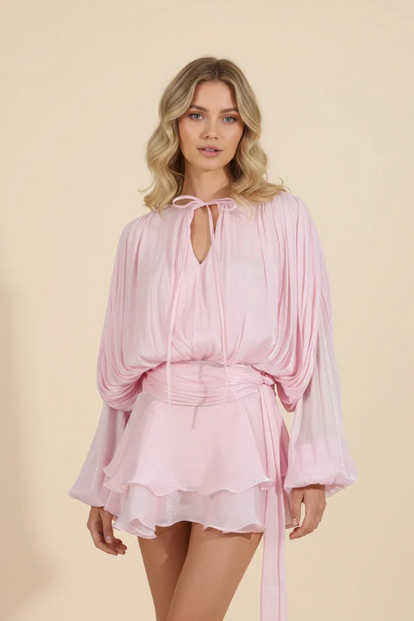 Flowy Ruffle Mini Dress for Women