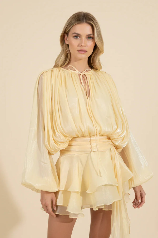 Flowy Ruffle Mini Dress for Women