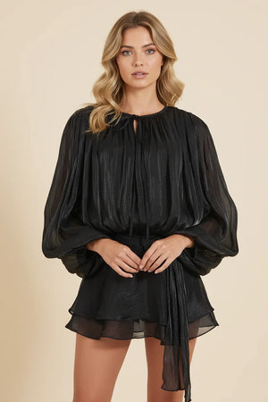 Flowy Ruffle Mini Dress for Women