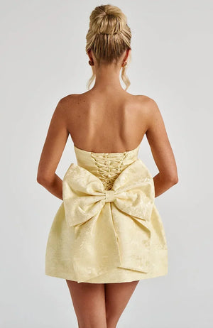 Women’s Strapless Bow Back Mini Party Dress